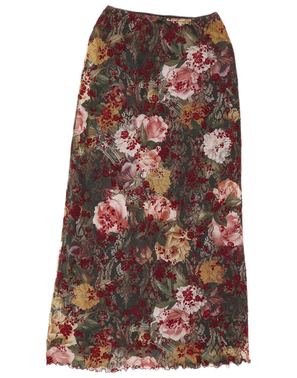 Urban Outfitters Falda larga para mujer pequeña W26 Poliéster floral multicolor