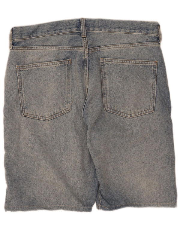 Zara Pantalones cortos de mezclilla para mujer EU 38 Small W28 Algodón azul