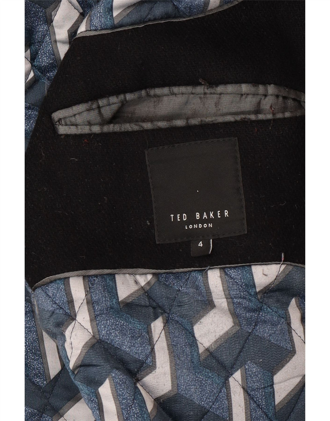 TED BAKER Chaqueta bomber para hombre Talla 4 Grande Negro