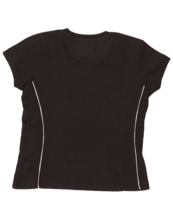 CHAMPION Camiseta corta Heritage Classics para mujer UK 12 Medium Black