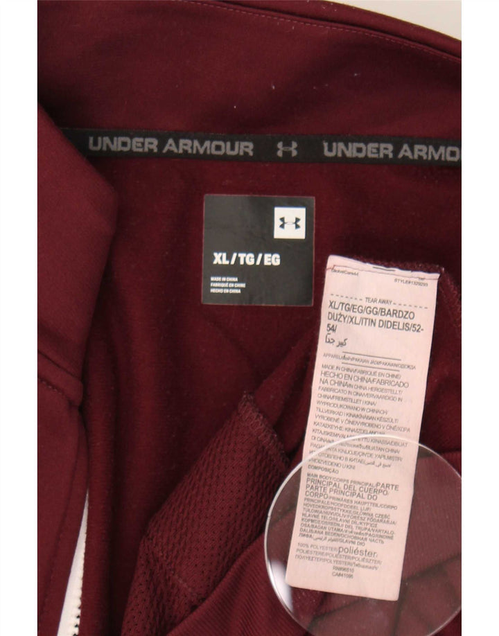 Under Armour Hombre Chándal Top Chaqueta XL Poliéster Burdeos