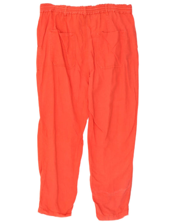 Zara Mujer Pantalones Cortos De Cintura Alta Mediano W28 L24 Naranja
