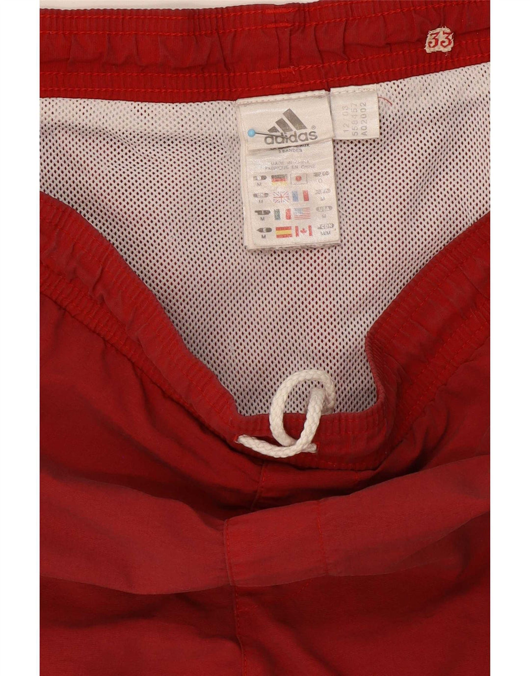 Adidas Hombre Bañador Corto Granate Medio Poliéster