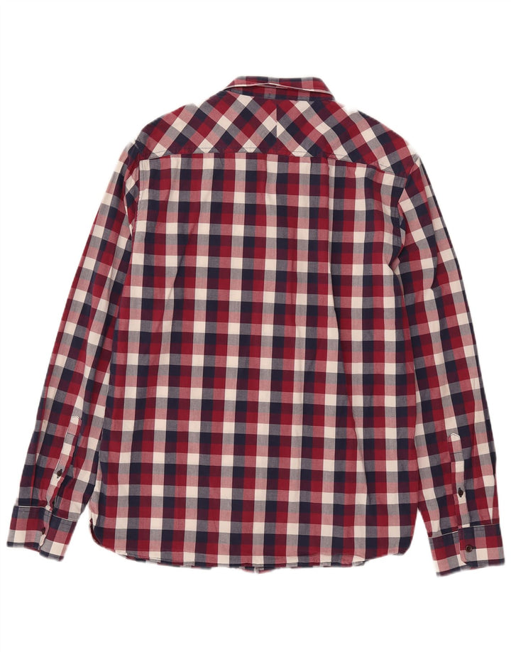 Camisa de corte estándar para hombre de French Connection, algodón a cuadros rojos grandes