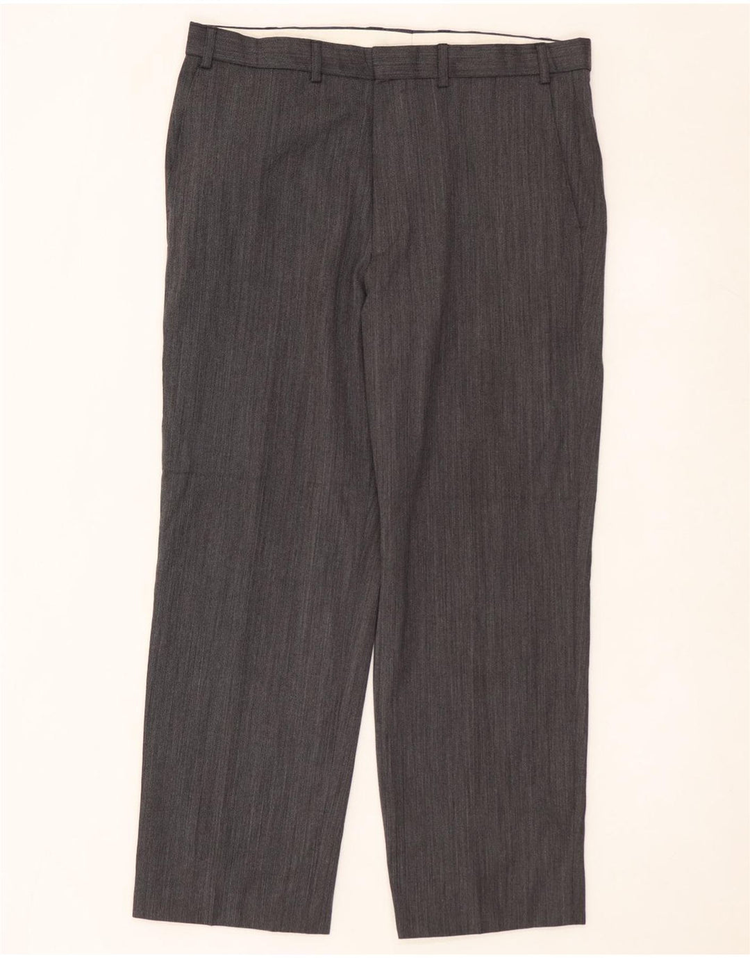 MARKS & SPENCER Pantalón chino recto para hombre W36 L29 Poliéster gris