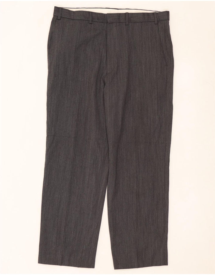 MARKS & SPENCER Pantalón chino recto para hombre W36 L29 Poliéster gris