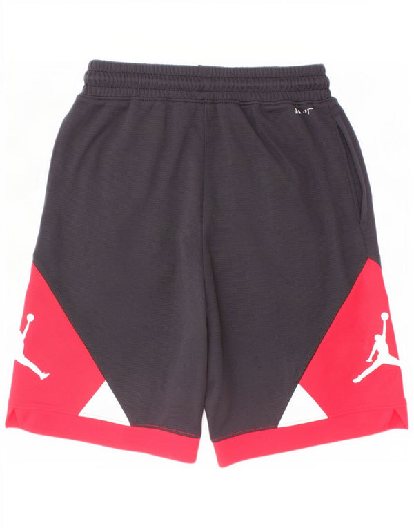 Jordan - Pantalones cortos deportivos Dri Fit para niños de 10 a 11 años, tamaño mediano, color negro