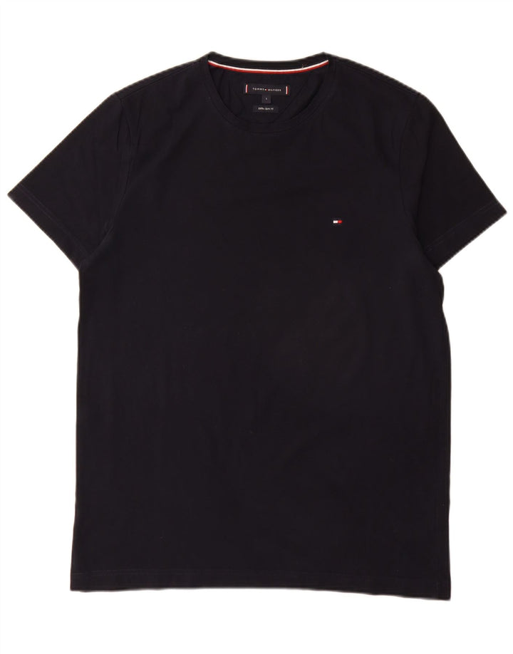 Tommy Hilfiger Camiseta Extra Slim para Hombre Top Grande Azul Marino