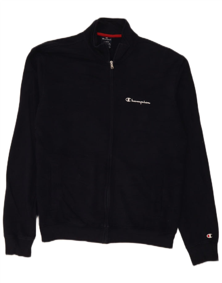 Champion Chaqueta de chándal para hombre, talla grande, algodón azul marino