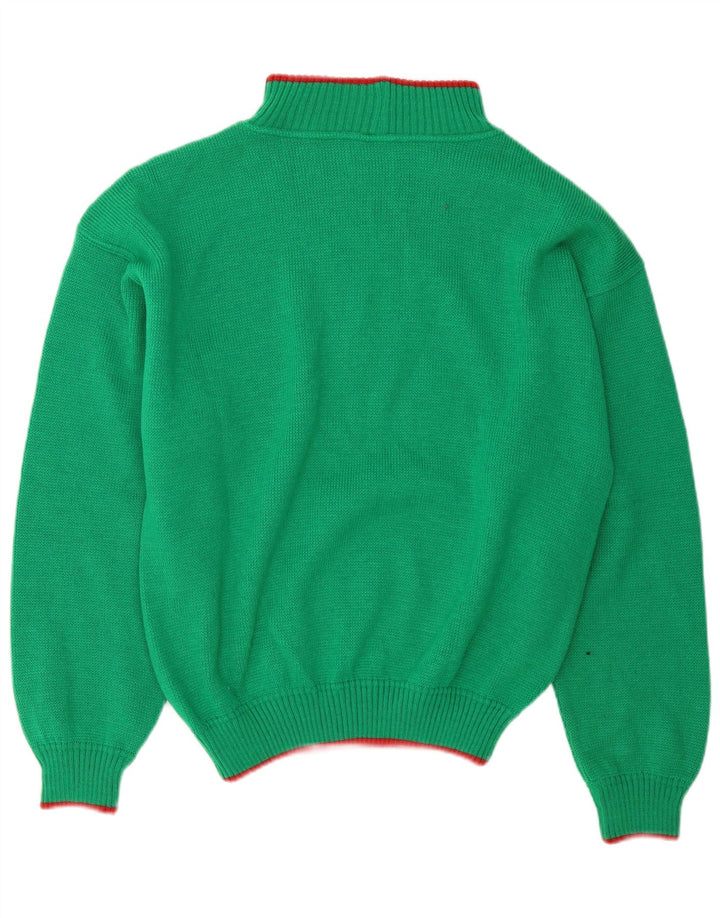 Foxhound - Jersey con cuello de tortuga gráfico para hombre, lana verde grande