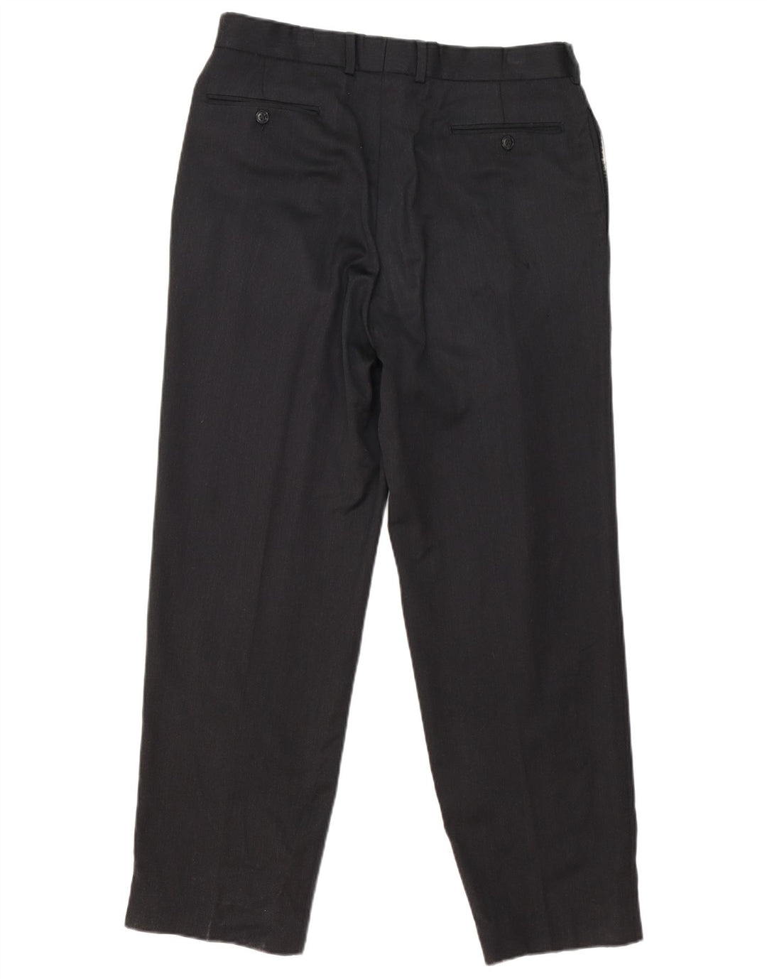Marks & Spencer Pantalón de traje con pinzas para hombre W34 L30 Lana gris