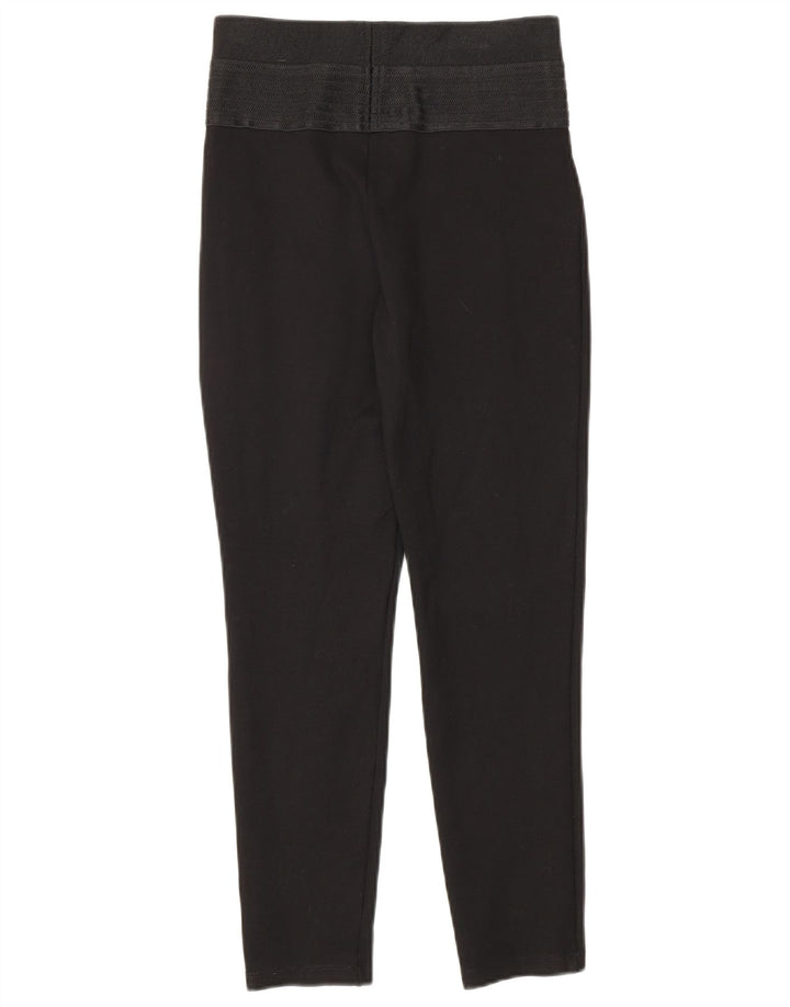 Zara Mujer Crop Leggings UK 8 Small Black Herringbone
