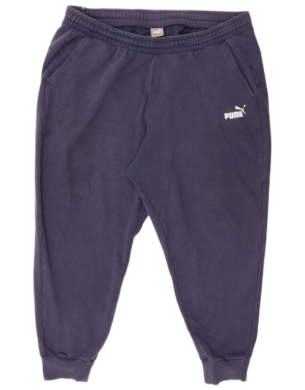Puma Mens Tracksuit Trousers Joggers 3XL  Navy Blue Cotton