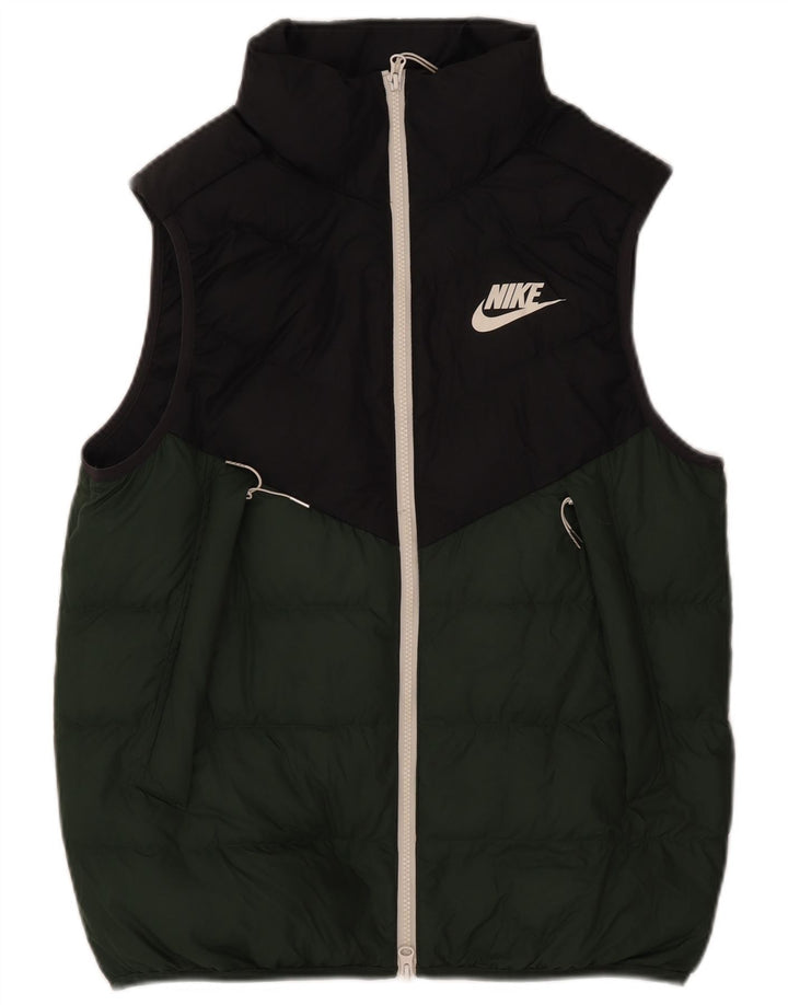 Chaleco acolchado Nike para hombre ES 38 Poliéster color block verde medio