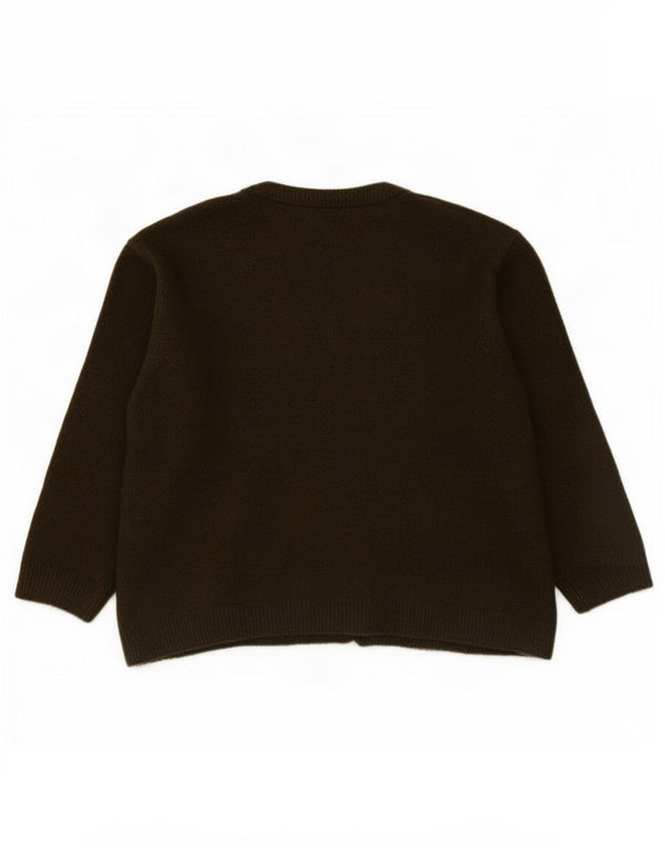 Zara Suéter tipo cárdigan extragrande con manga 3/4 para mujer UK 10 Small Khaki