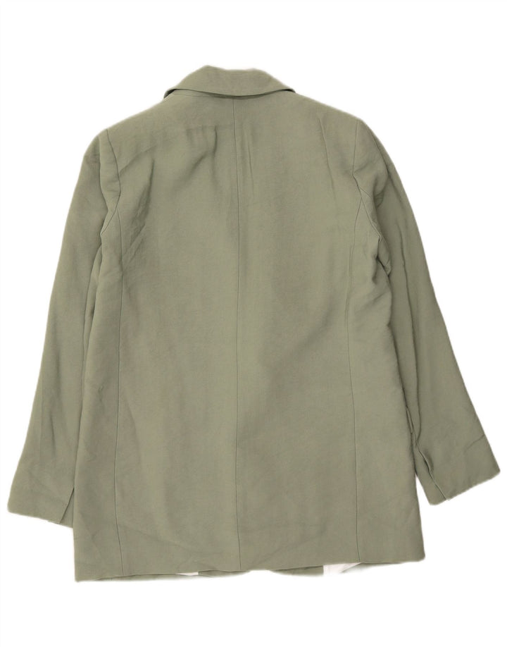 Zara Mujer Chaqueta Blazer De 1 Botón UK 10 Small Verde