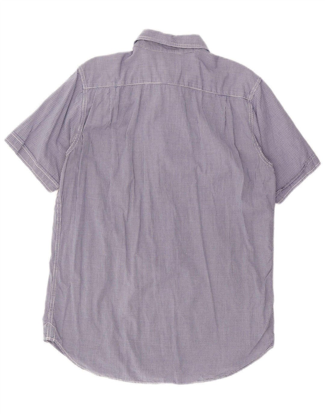 WOOLRICH Camisa Manga Corta Hombre XL Azul Marino Vichy