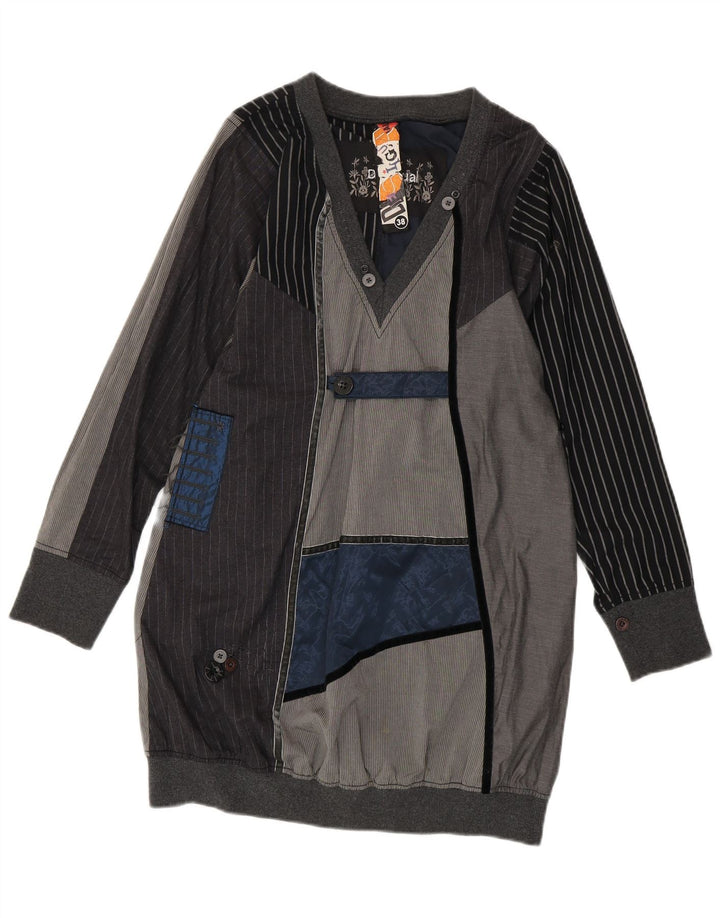 Vestido Desigual Bubble de manga larga para mujer EU 38 Gris medio Colorblock