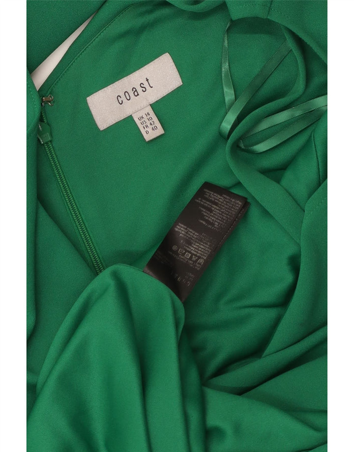 Vestido ajustado con volantes en la parte delantera para mujer Coast UK 44 Poliéster verde medio