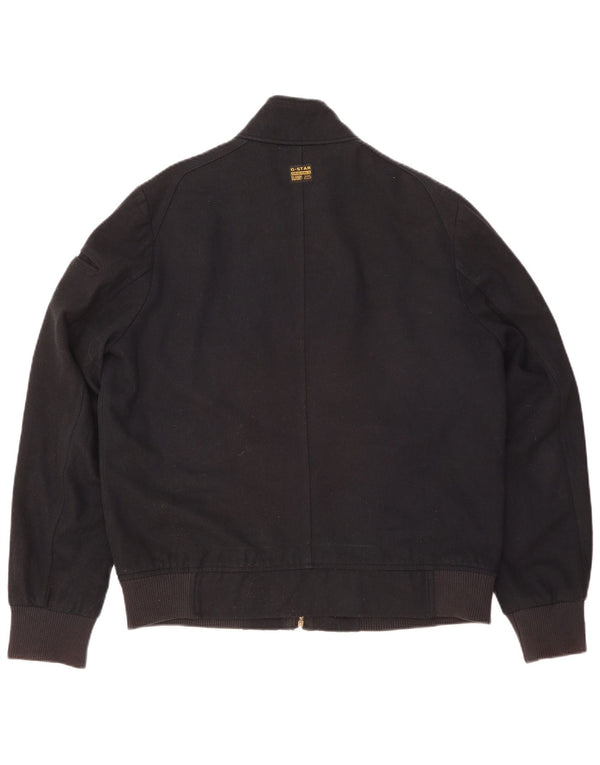 G-Star Chaqueta Bomber para Hombre UK 42 XL Lana Azul Marino