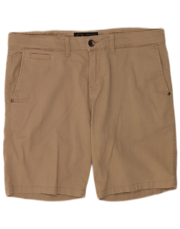 Oakley Pantalones cortos chinos para hombre W34 Algodón beige grande