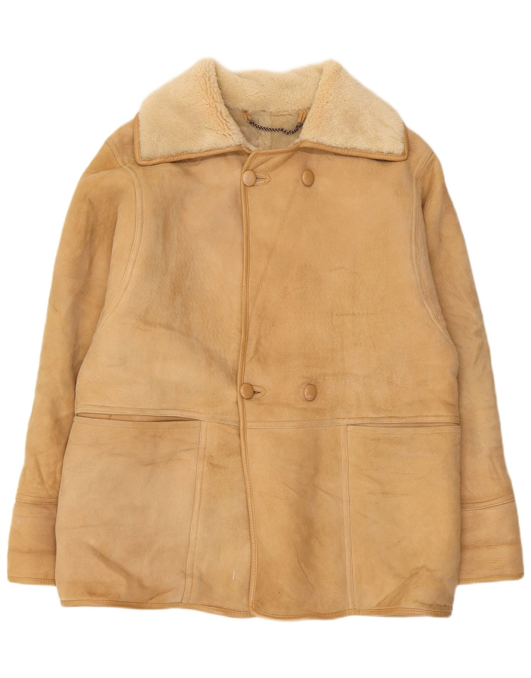 Gianluca Lorenzi Chaqueta cruzada para hombre EU 46 XL Beige