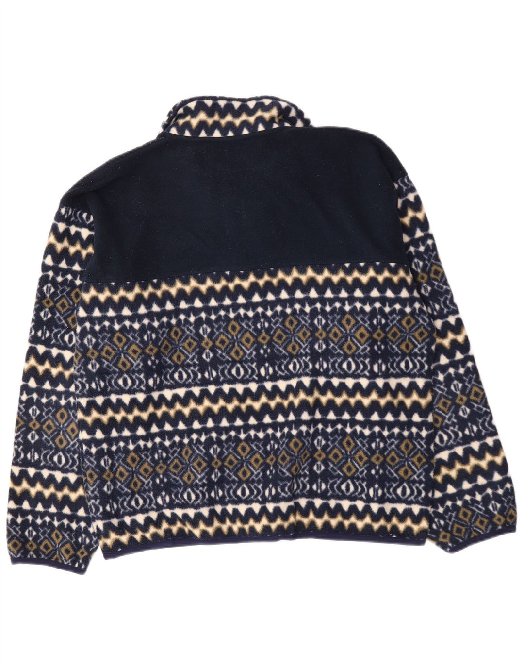 Jersey de forro polar con cuello y cremallera Invicta para hombre Azul marino mediano Geométrico