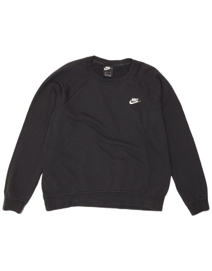 Nike - Sudadera tipo jersey para hombre, talla grande, algodón negro