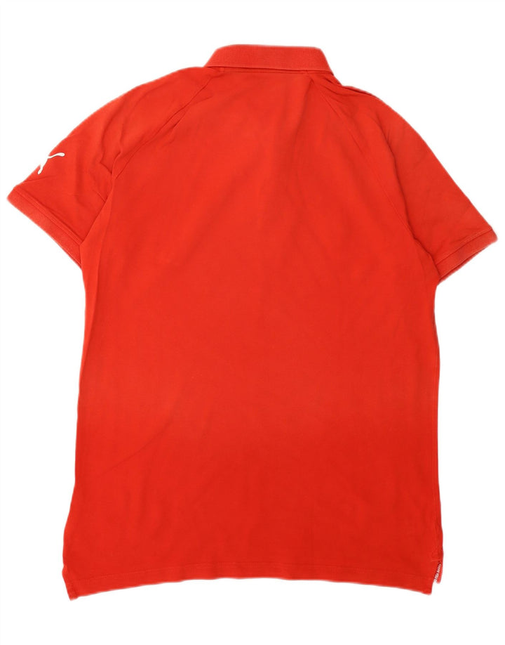 Puma Polo Gráfico Para Hombre Deportivo De Algodón Rojo Medio