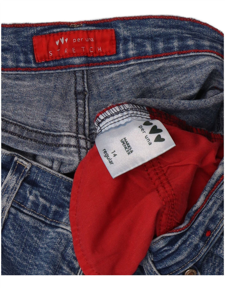 PER UNA Vaqueros Bootcut para Mujer UK 14 Medium W30 L30 Algodón Azul