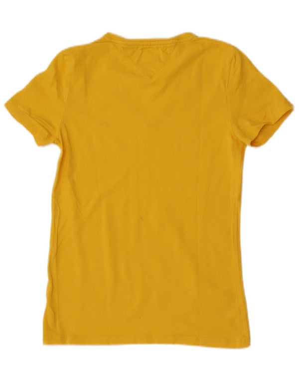 Tommy Hilfiger Camiseta para mujer Top UK 10 Small Amarillo