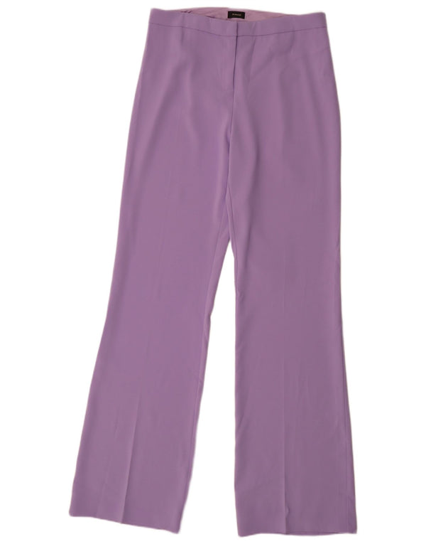 Pinko Pantalones casuales con corte de bota para mujer UK 44 Large W34 L35 Poliéster morado