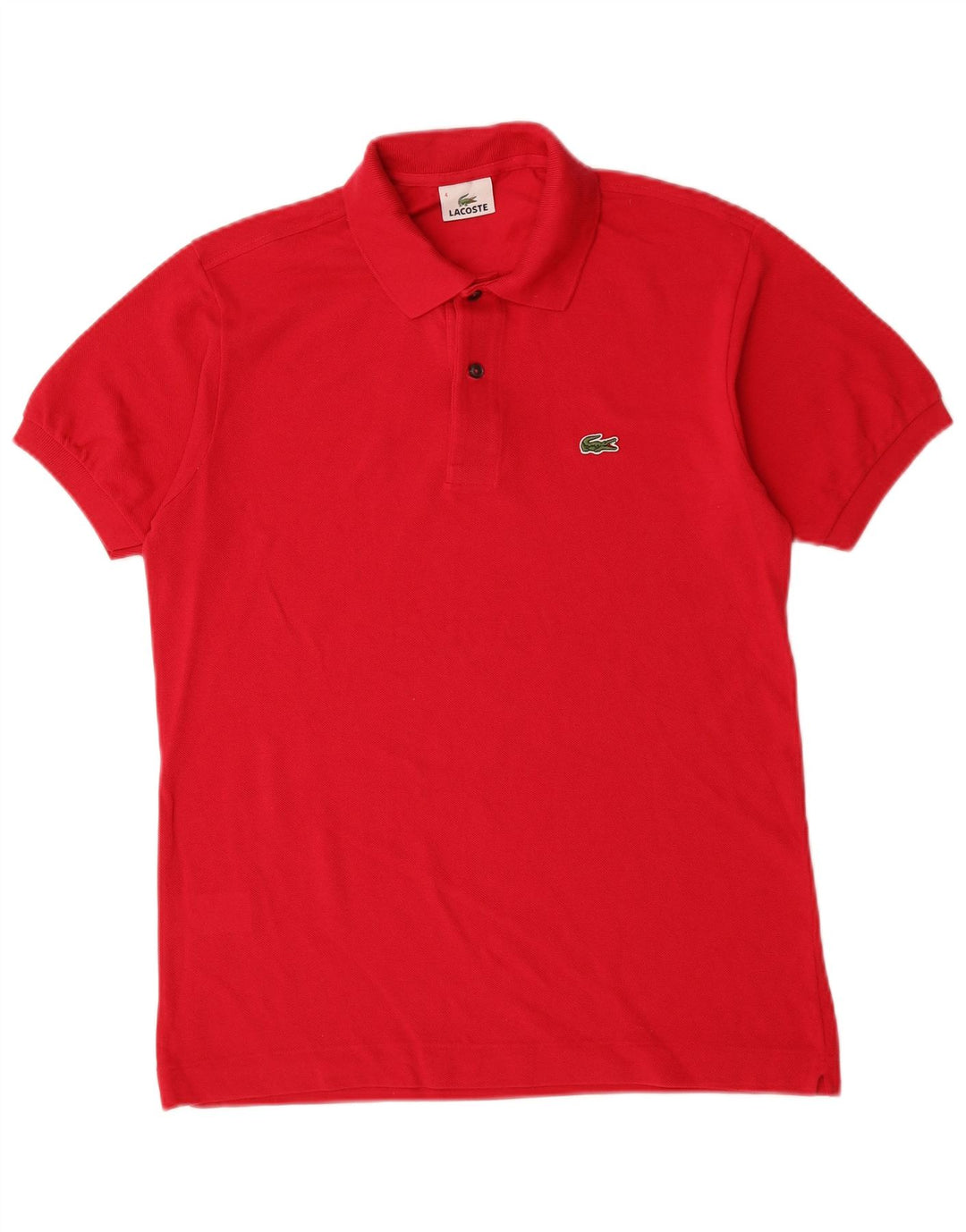 Polo Lacoste para hombre talla 4 mediano algodón rojo