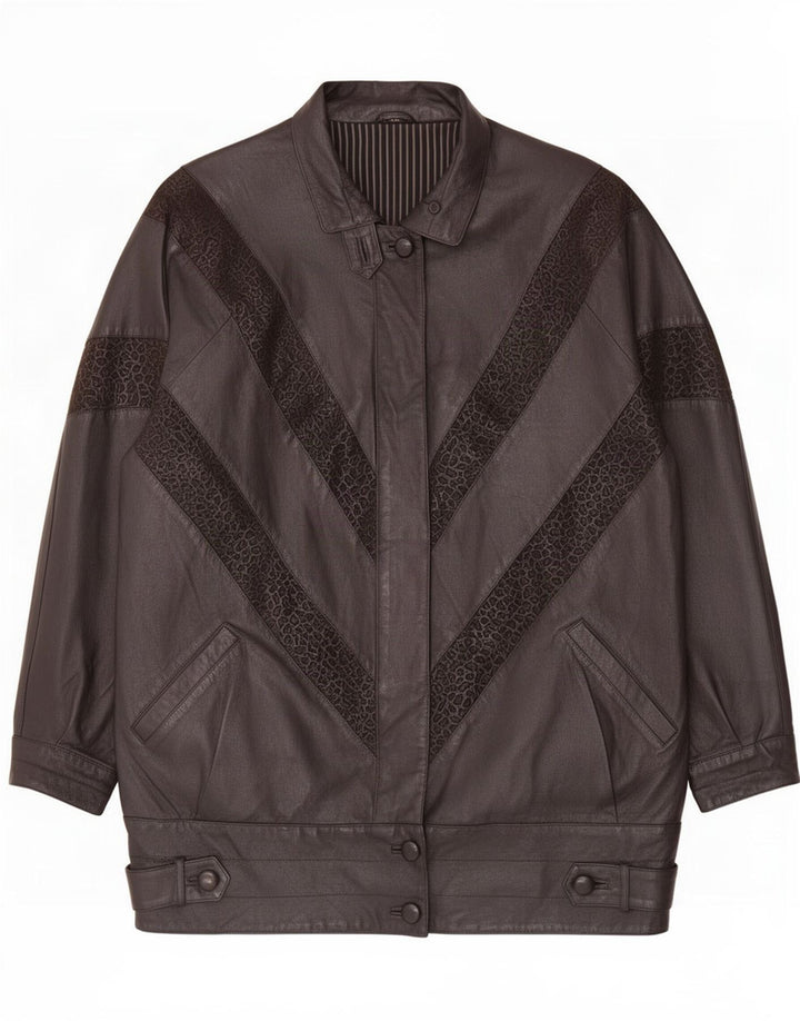 Canda Abrigo de cuero gráfico para mujer IT 44 Medium Black