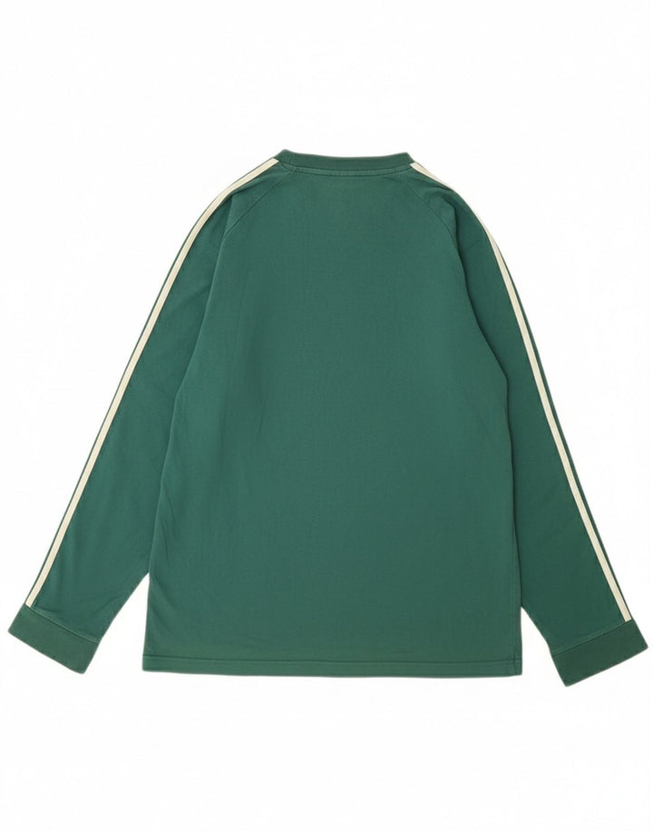 Adidas Hombre Top Manga Larga Algodón Verde Medio