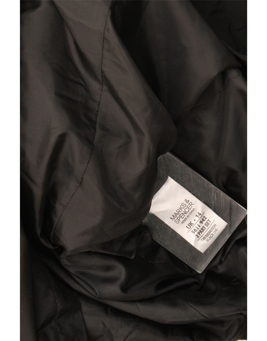 Marks & Spencer Gabardina para mujer UK 44 Grande Poliéster negro