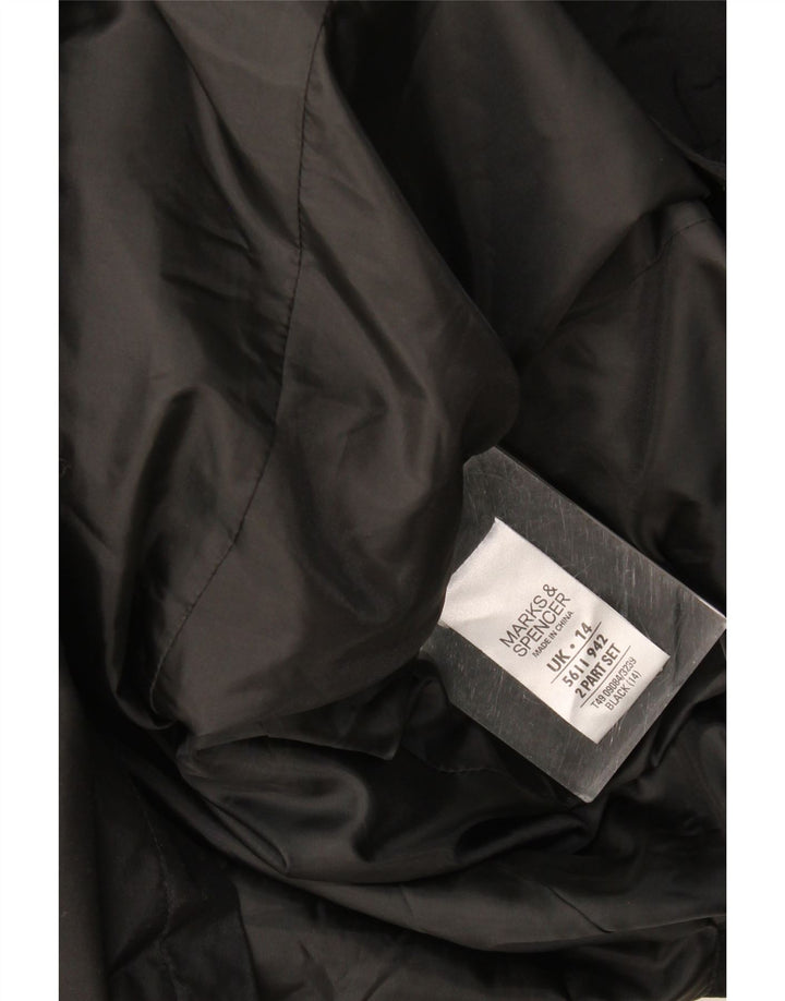 Marks & Spencer Gabardina para mujer UK 44 Grande Poliéster negro
