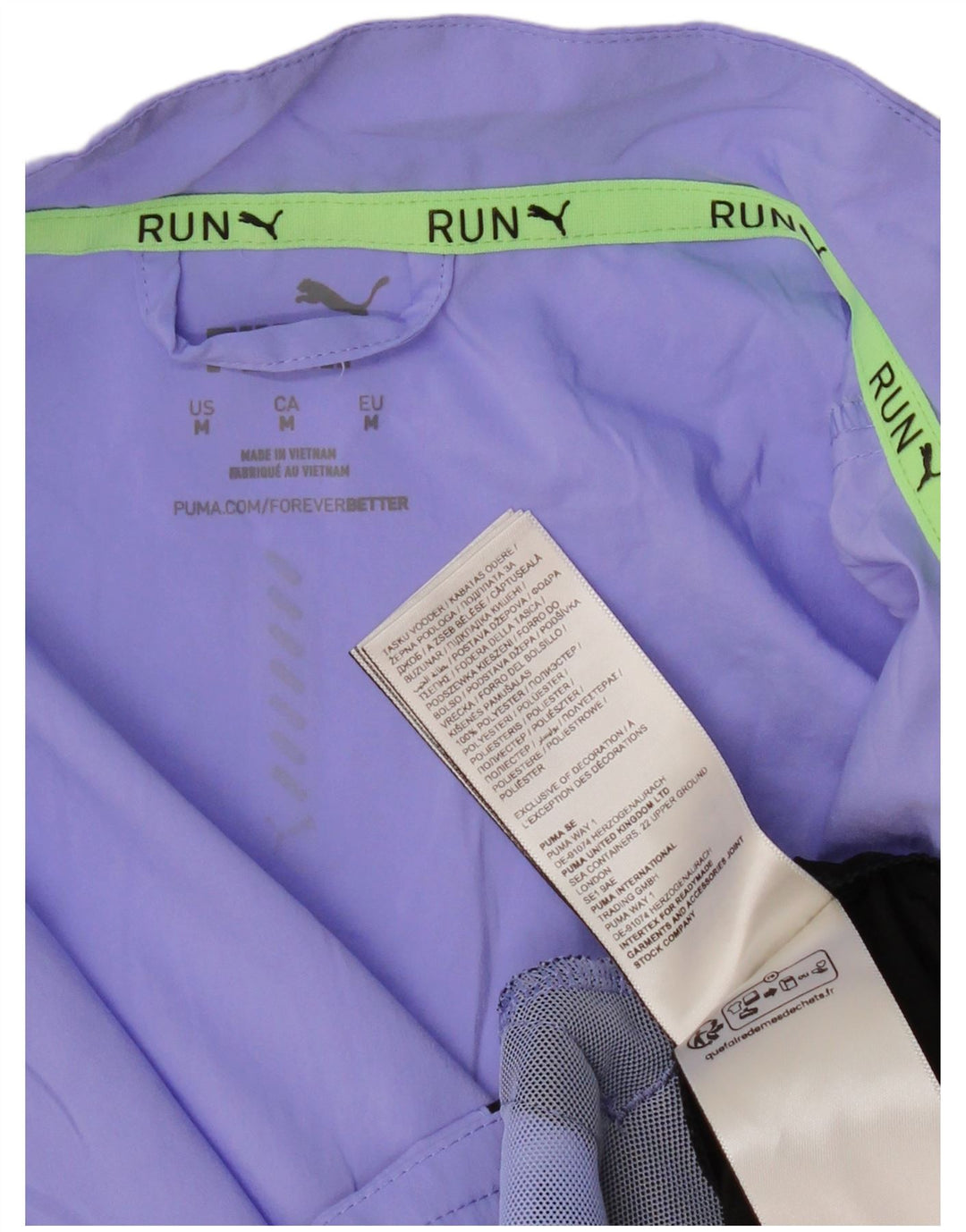 PUMA Chaqueta de chándal para mujer UK 40 Mediano Púrpura Colorblock Poliéster
