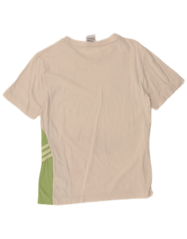 Adidas Camiseta gráfica para mujer Top UK 46 Large Off White Colourblock