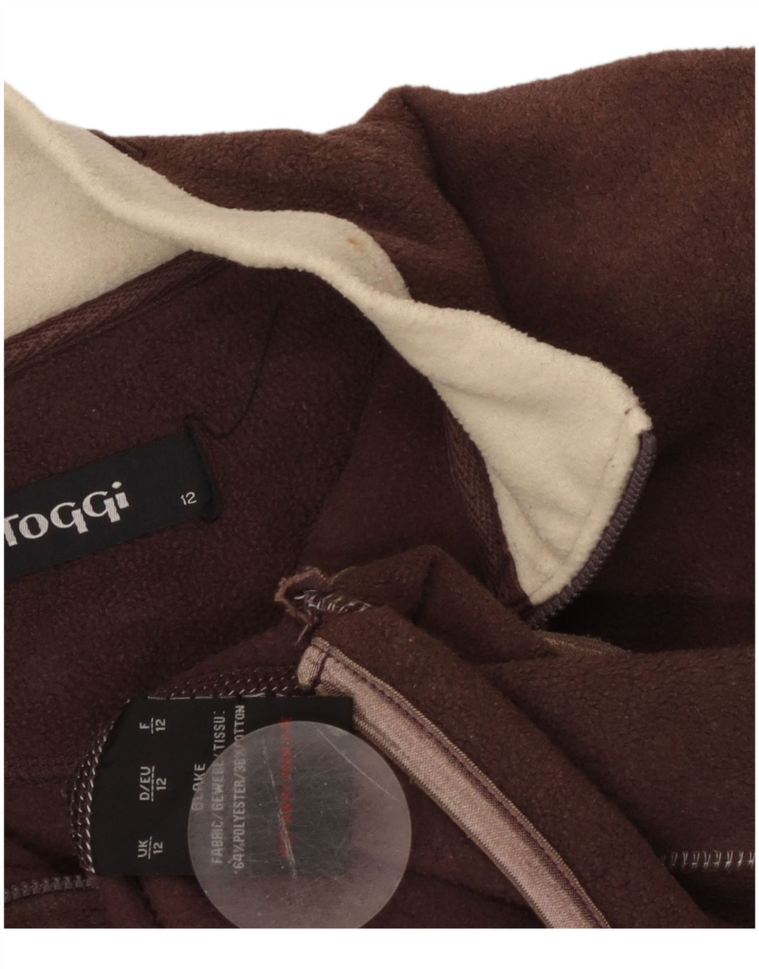 TOGGI Jersey polar con cremallera y cuello para mujer UK 40 Poliéster marrón medio