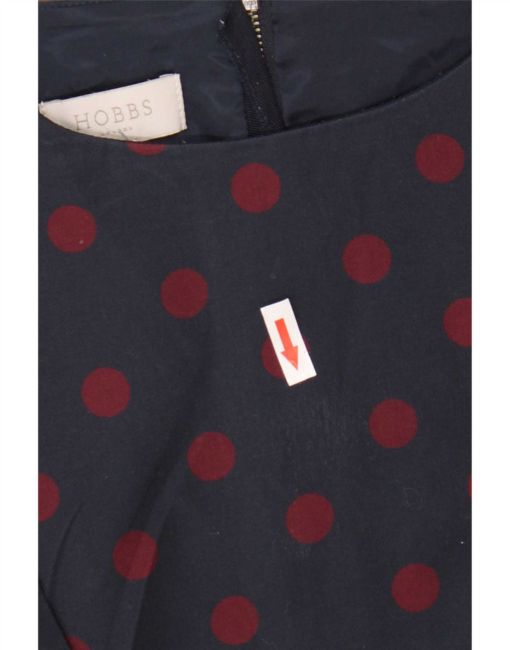 Hobbs Vestido tubo para mujer UK 40 Medio Poliéster con lunares azul marino