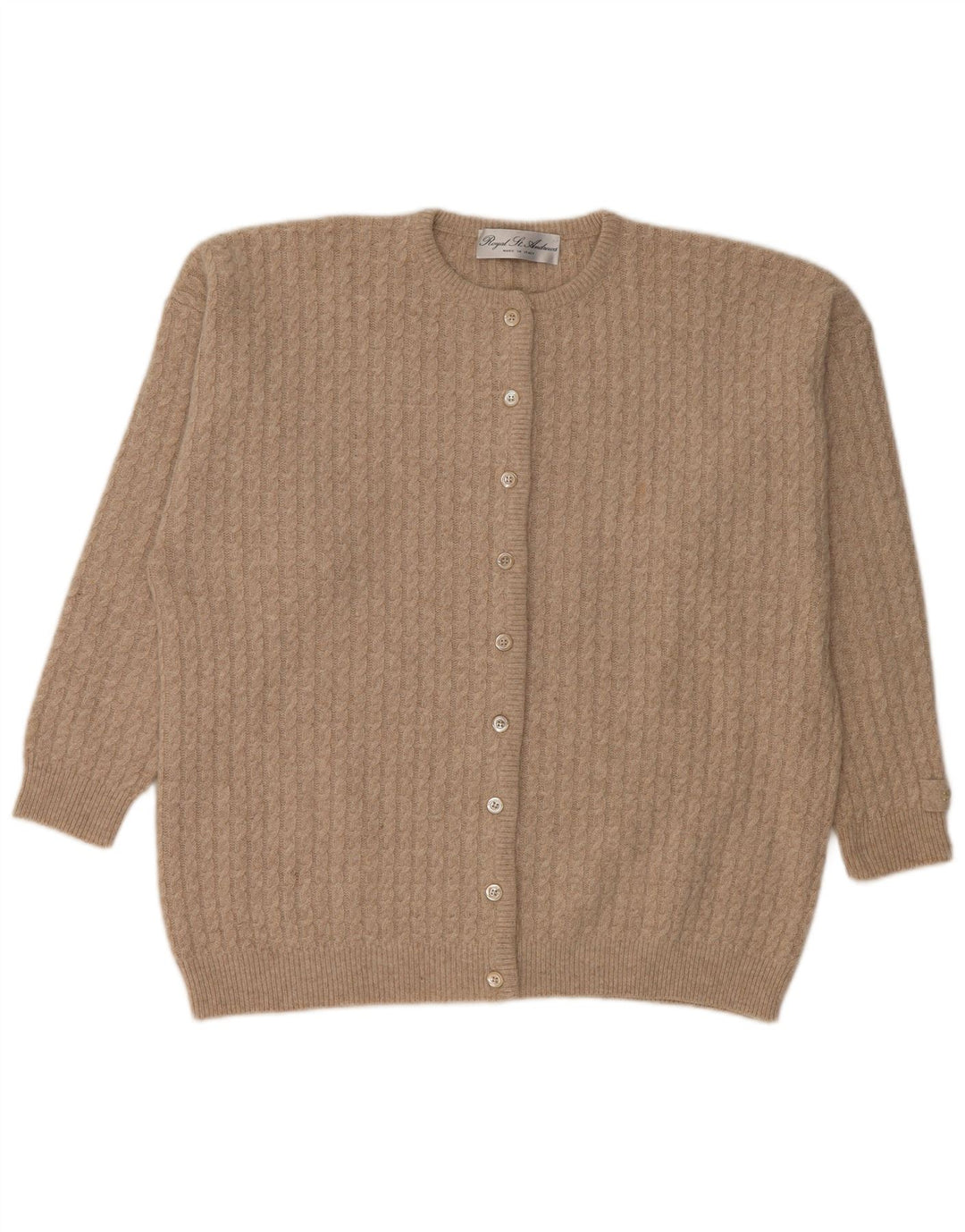 CALLE. ANDREWS Suéter tipo cárdigan para mujer ES 40 XL Beige Angora