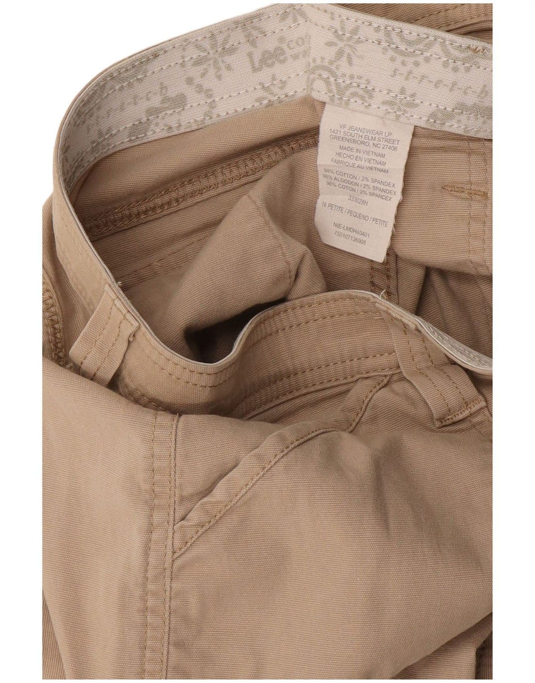 LEE Bermudas tipo cargo para hombre W36 Algodón beige grande