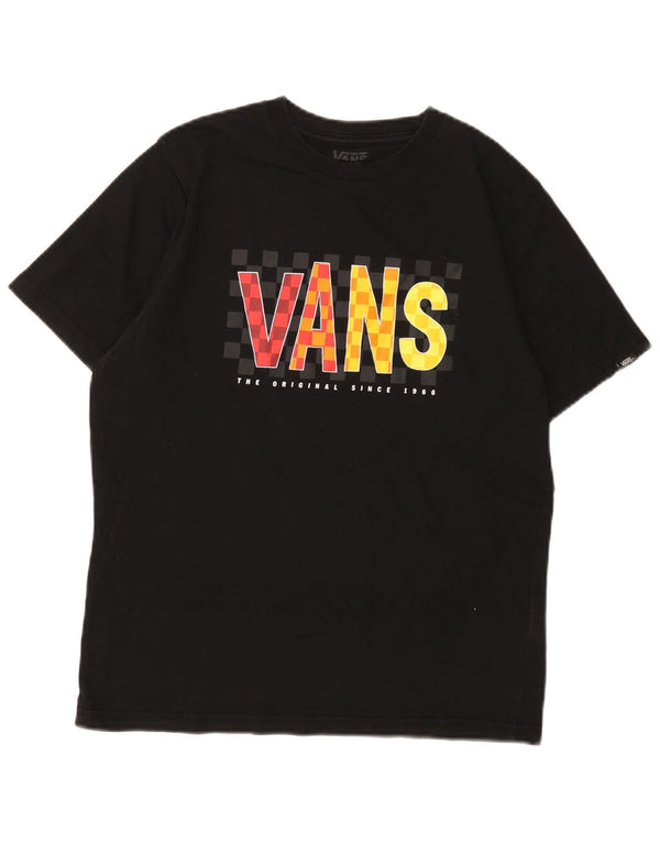 Vans Camiseta gráfica de ajuste clásico para niños 14-15 años XL Algodón negro