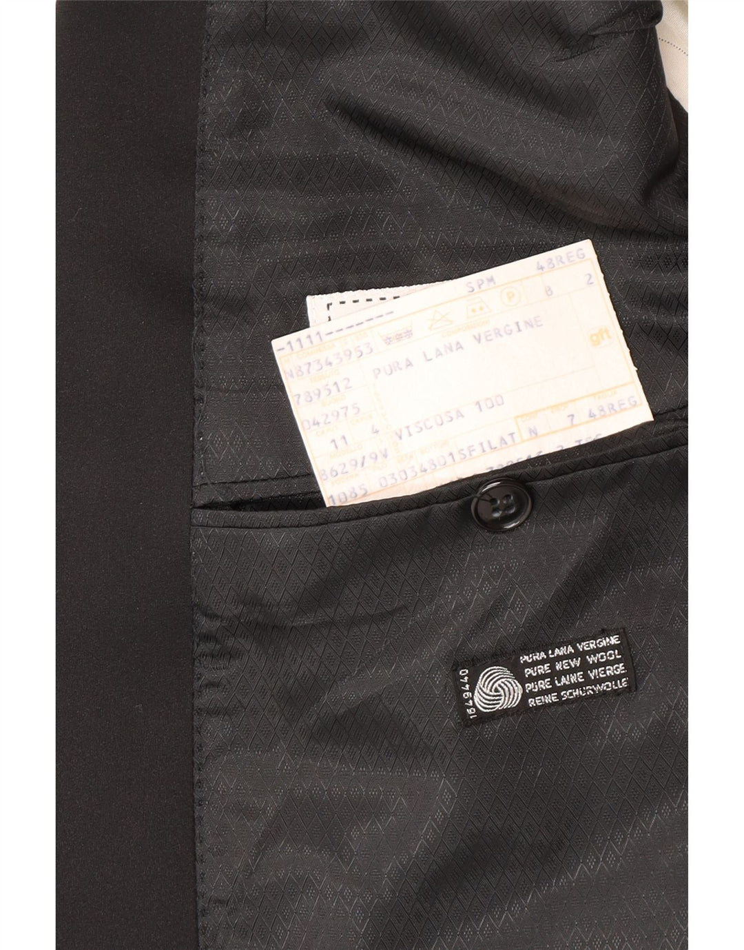 Chaqueta tipo blazer con doble botonadura para hombre Profilo IT 48 Lana virgen negra mediana