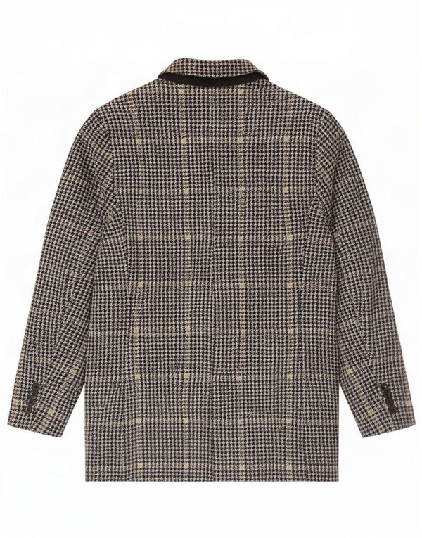 Zara Chaqueta tipo blazer con doble botonadura para hombre UK 38 Medium Black Houndstooth
