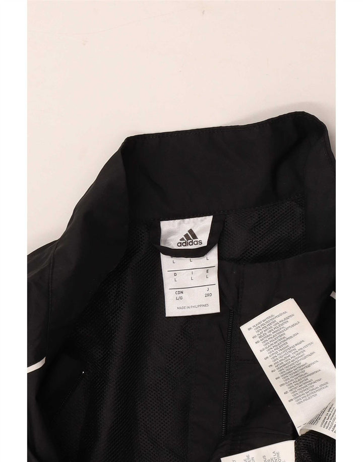Adidas Clima Proof Graphic Zip Neck Jersey Chándal Top Grande Negro para Hombre