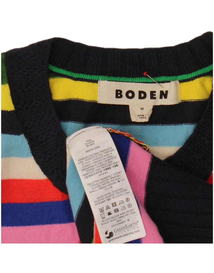Boden Suéter tipo jersey con cuello redondo para mujer UK 44 Mediano Rayas multicolores