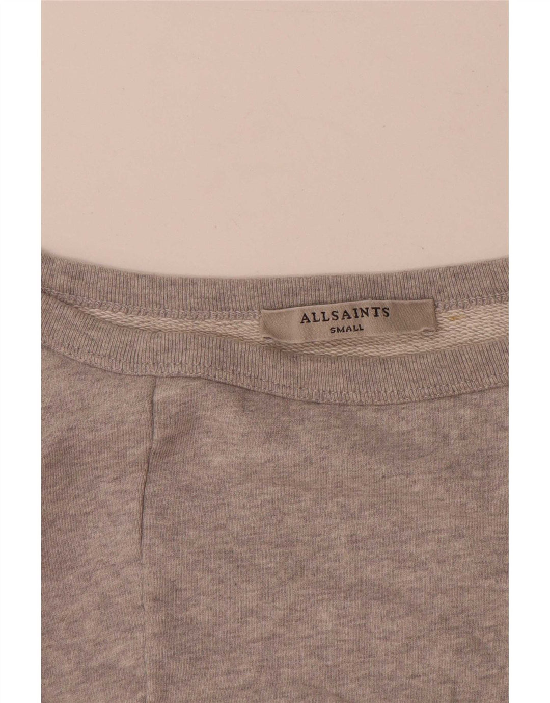 All Saints - Sudadera extragrande para mujer, talla 10, algodón gris pequeño
