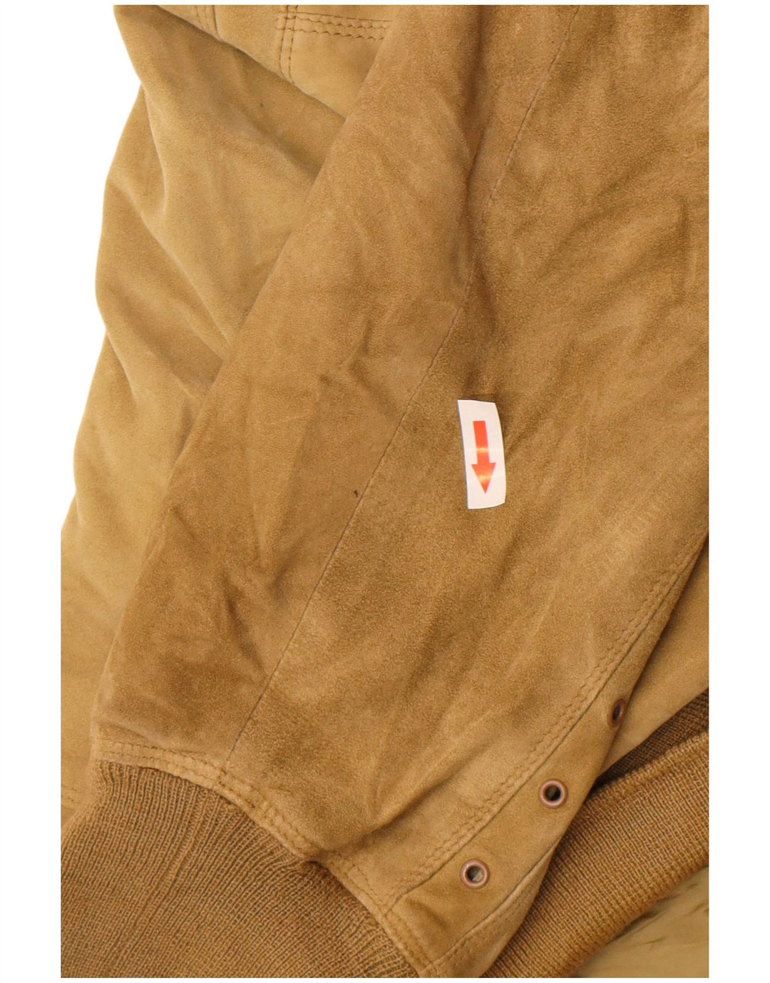 Gianni Versace Chaqueta bomber de ante holgada para mujer UK 38 Beige medio